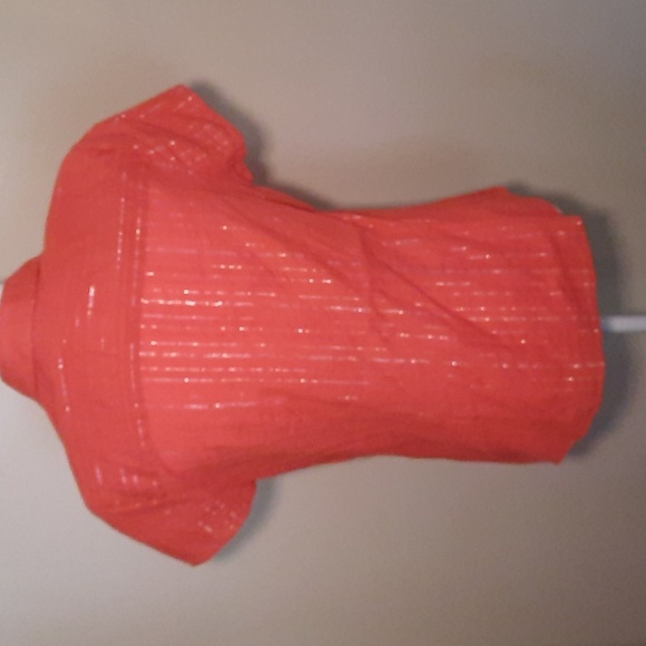 Style & Co. Women's Orange Crinkly Camp Shirt - Picture 4 of 5